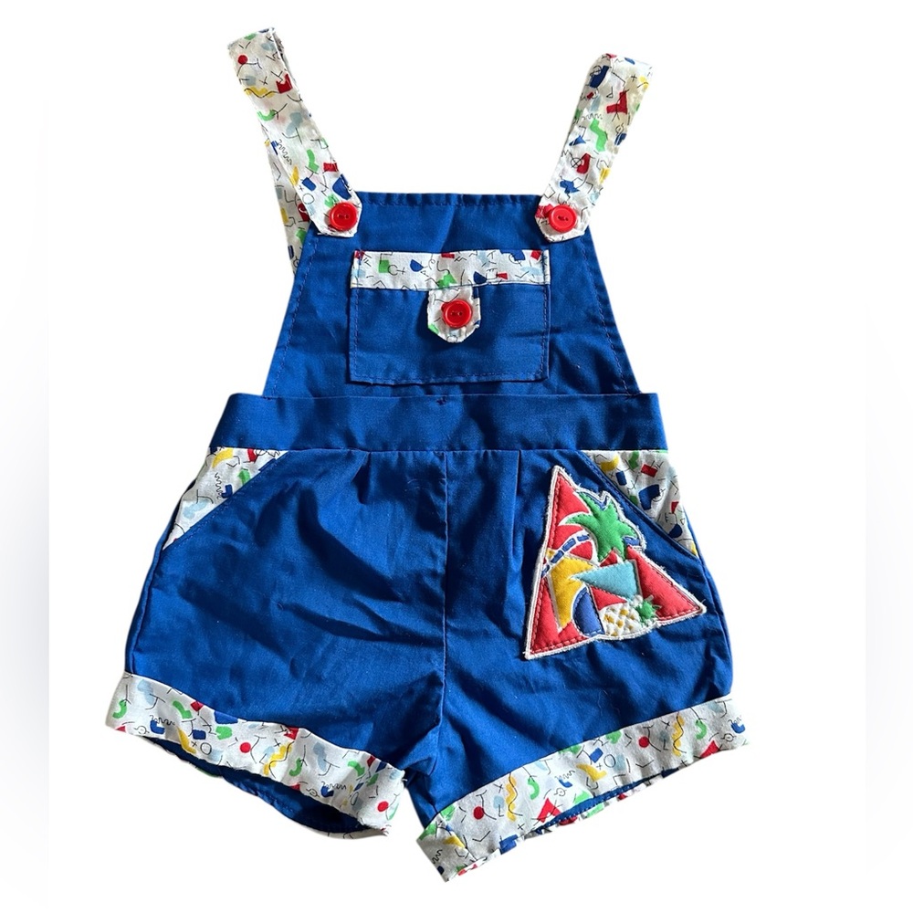 Vintage Mayfair Colorful Baby‎ Overalls with Fun Accents